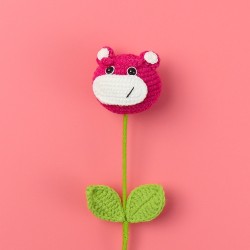 Cute Knit Crochet Pikachu Strawberry Bear Flower Bouquet