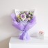 Purple Crochet Sunflower Tulip Rose Daisy Mixed Flower Bouquet