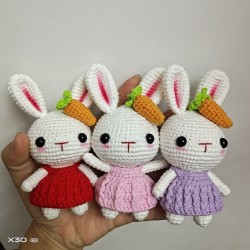 small cute handmade crochet animals rabbit bunny 