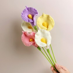 Artificial Knitted Multicolor Calla Flower Bouquet