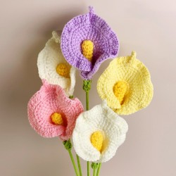 Artificial Knitted Multicolor Calla Flower Bouquet