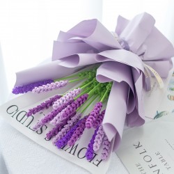 Artificial Plant Handmade Lavender Crochet Flower Bouquet