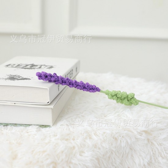 Artificial Handmade Crochet Purple Lavender Flower Bouquet